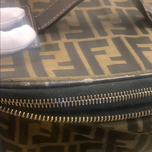 Vintage Fendi Collapsible Pouch Make-Up Toiletry Bag Rare - Picture 9 of 16